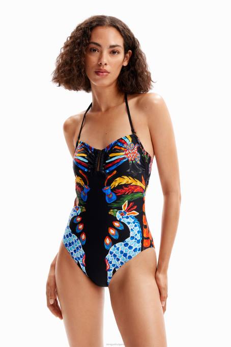 Desigual облекло Жени бански костюм stella jean bandeau V0BL942