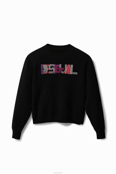 Desigual облекло Жени бродиран плетен джъмпер V0BL1083