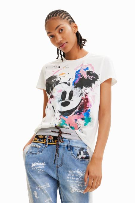 Desigual облекло Жени артистична тениска с Мики Маус на Disney V0BL483